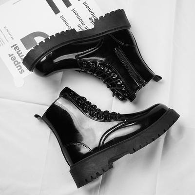 British Martin Boots Raw Ins High Waist Waterproof Leather Boots Couple Casual High Top Leather Shoes