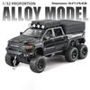 1:32 Tyrannosaurus 6X6 Pickup Truck Car Model Simulation Sound and Light Mammoth Off-road Vehicle Ornaments Boy Toy