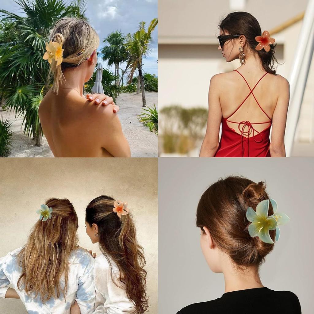 1Pcs Egg Flower Hair Claw Clip Female Bohemian Style Hairpin Graceful Hair Clips Medium Shark Clip Hair Clip Headpiece