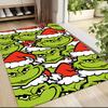 Tappeto di Natale Grinch Morbido Lavabile Antiscivolo per Casa Soggiorno Tappetini per Divano Tappeto di Natale Personalizzato