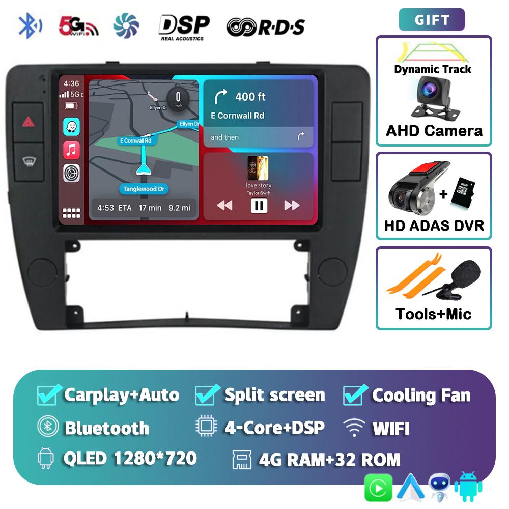 Android 14 Carplay Auto Car Radio For Volkswagen Passat B5 2000-2005 Multimedia Video Player GPS Stereo DSP Carplay No 2din DVD