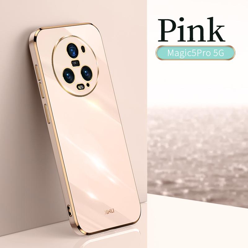 Custodia per Honor Magic 5 Pro Custodia per Telefono Honor Magic5 PGT-N19 Cover Posteriore Magic5 Pro Lusso Quadrata Placcata Supporto ad Anello Custodia con Supporto