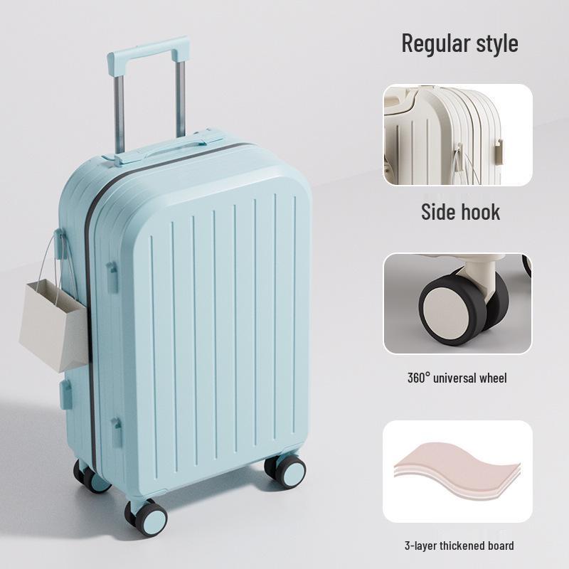 Valise trolley de haute valeur: Valise de voyage grande capacité avec fermeture éclair double couche pour hommes et femmes étudiants