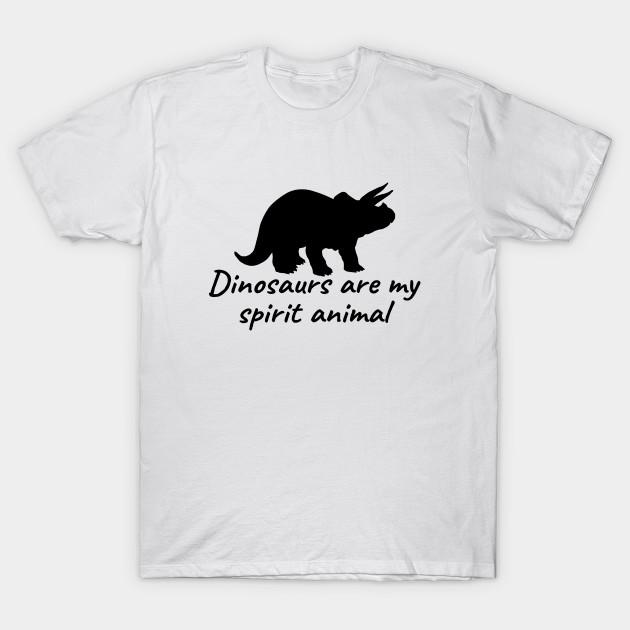 

Men Black Print T-shirt Dinosaurs Are My Spirit Animal No-Cut Transfer Paper Print Cotton Tshirt S білий