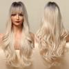 ALAN EATON Long Wavy Synthetic Hair Wigs Cosplay Party Daily Heat Resistant Wigs for Women