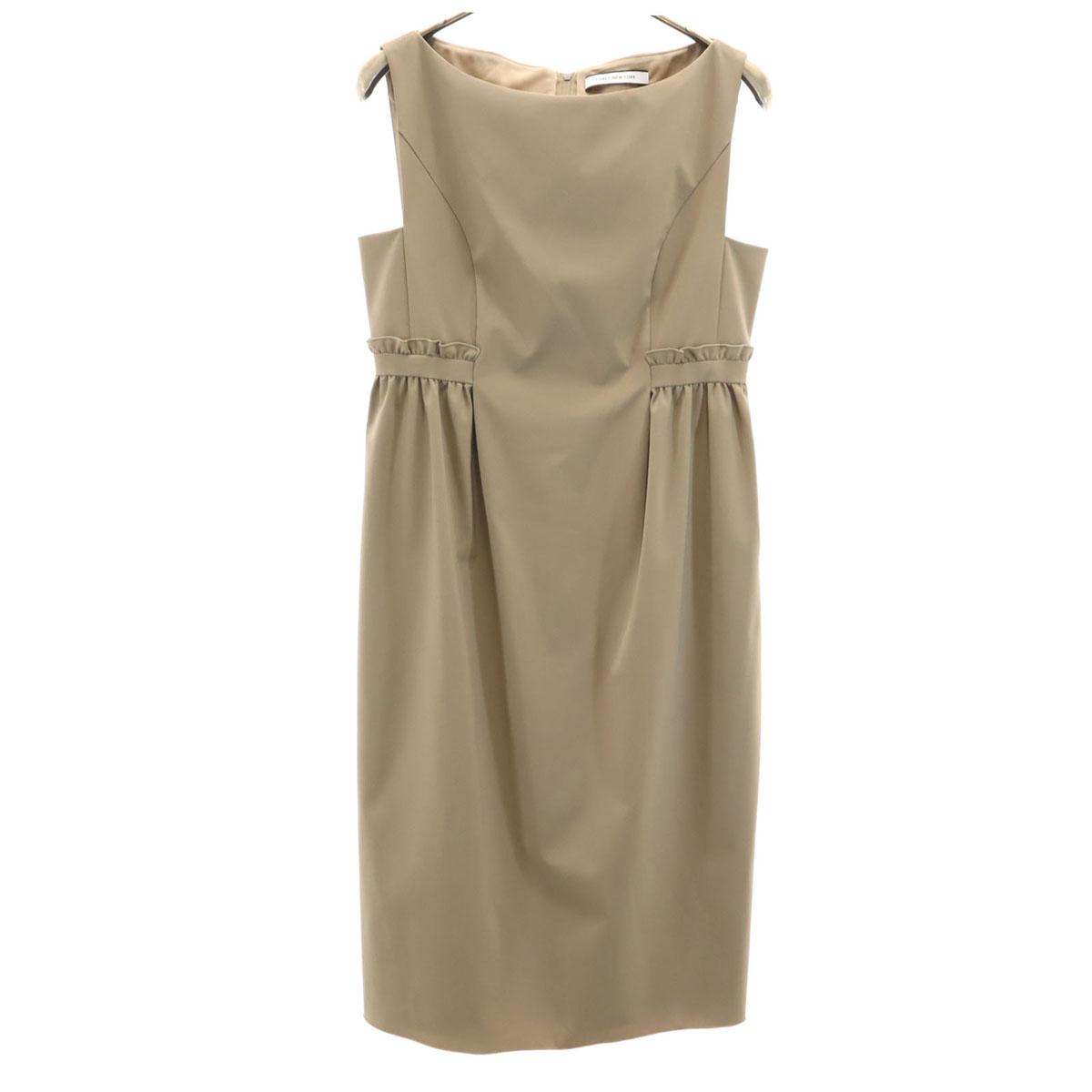 

FOXEY NEW YORK made in Japan No sleeve mini dress 38 Ash brown Women Used