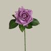 Multicolor Rose Artificial Flower Real Touch Green Leaves Faux Flower Photo Props Single Stem Lifelike Rose Flower