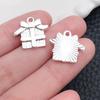 20-Piece Christmas Themed Bracelets: Silver Snowman, Santa Claus, Snowflake Pendants & Beads