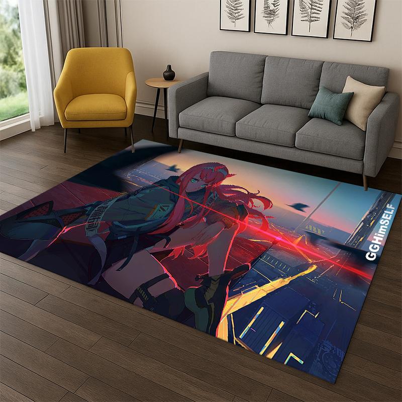 Cartoon Zero Two Sexy Girl DARLING in FRANXX Carpet Rug for Bedroom Living Room Sofa Doormat Home Decor,Kid Area Rug Non-slip 40x60cm