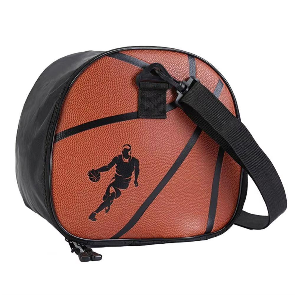 Large Capacity Crossbody Basketball Bag Single Shoulder Ball Storage Case  Team Work