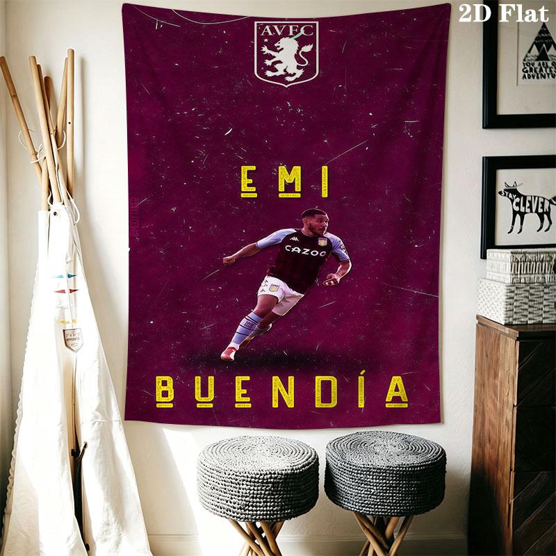 Aston Villa F.C Wall Hanging Printed Fabric Blanket Decorative Tapestries for Bedroom Living Room Home Decor