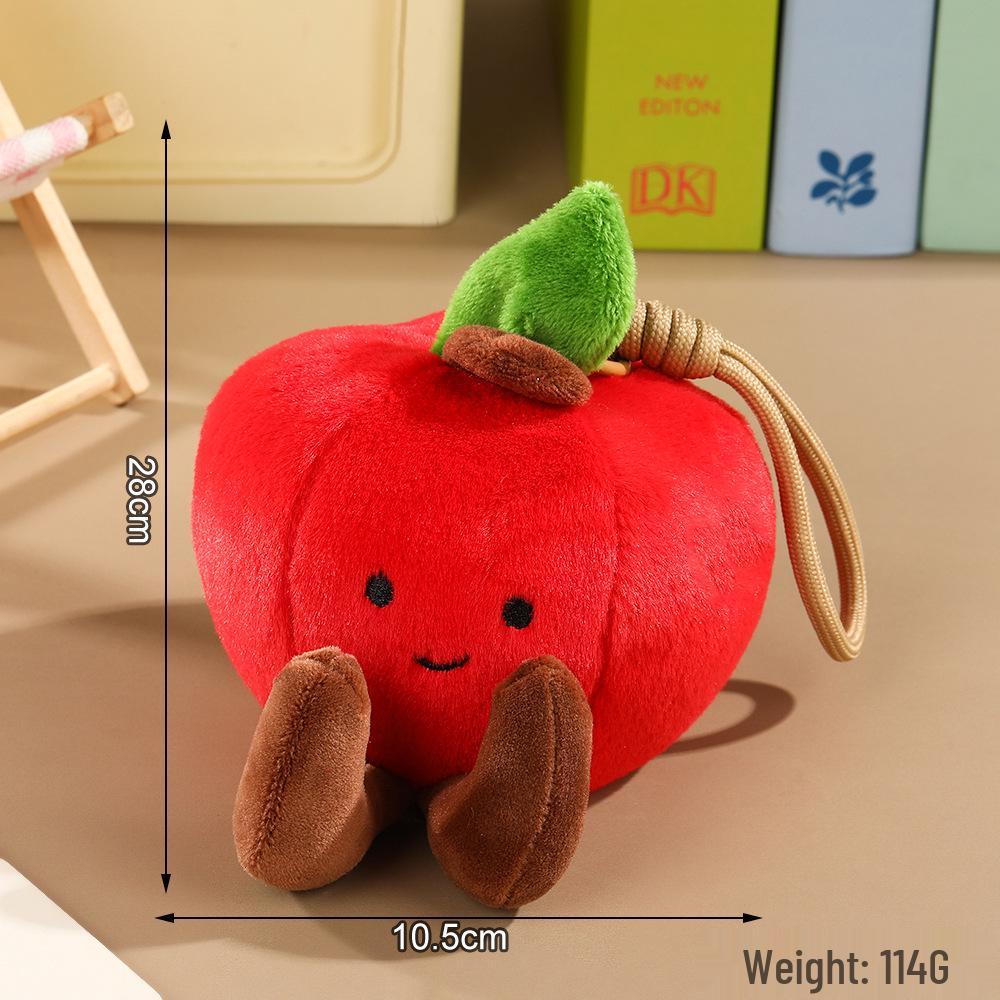 Creative Eggplant & Mushroom Vegetable Plush Doll with Red Umbrella - Cute Pendant Gift