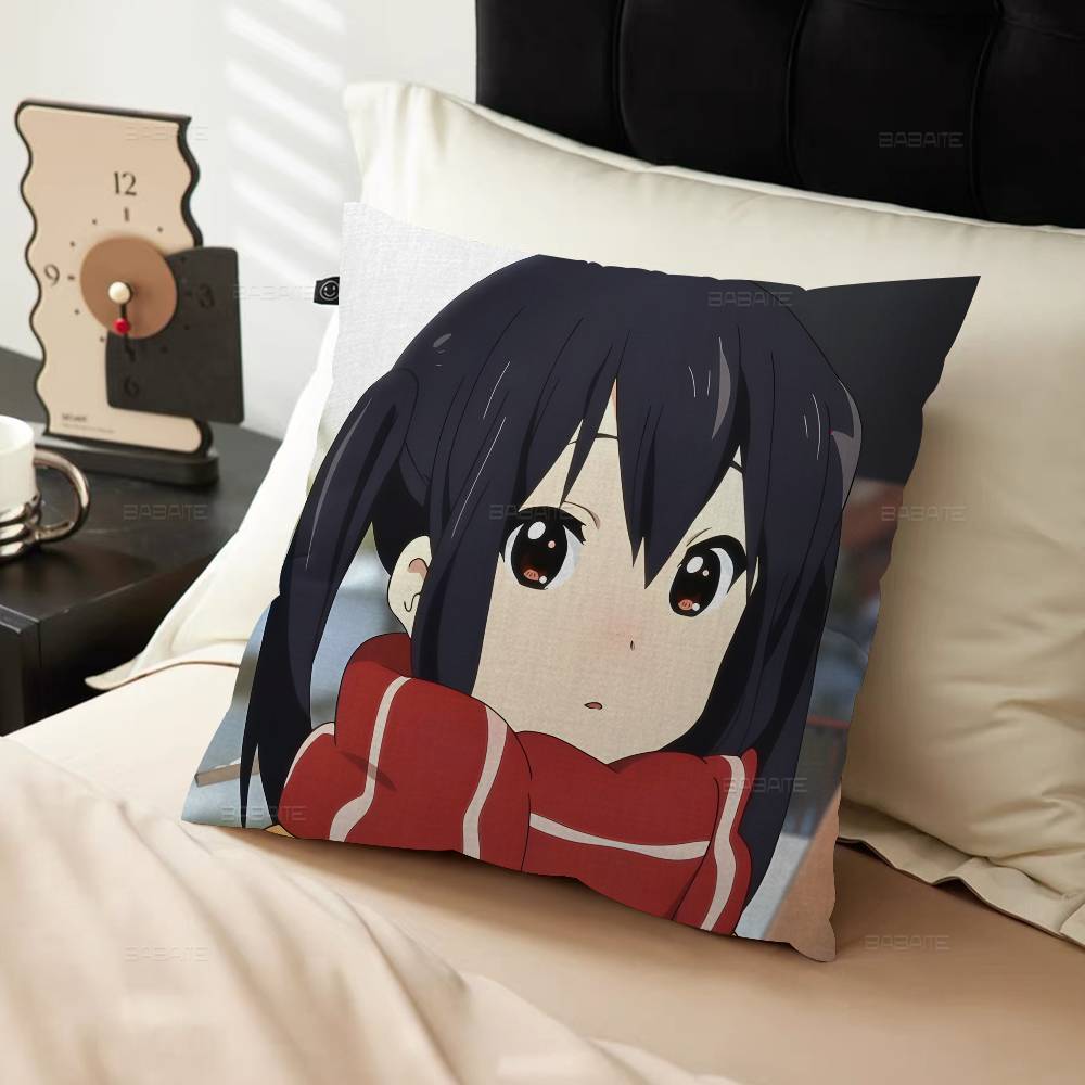 Anime Kawaii Girl K-On Cute Pillow Cushion Cover Pillowcase Living Room Sofa Home Decor Customized