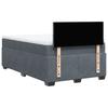Box Spring Bed with Mattress Dark Grey 120 x 190 cm Velvet
