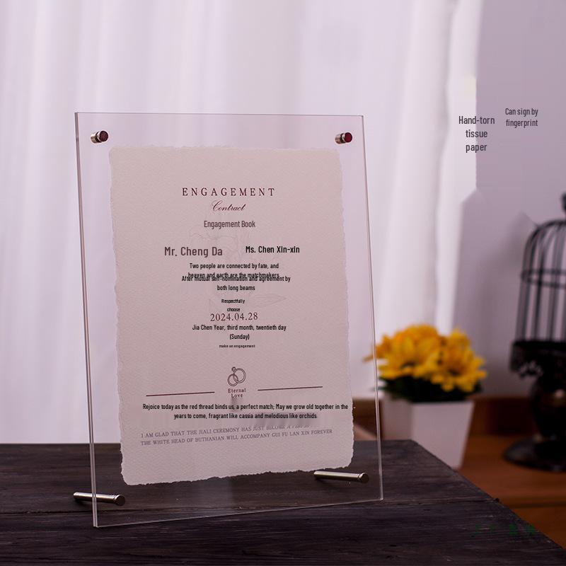 Luxury European Wedding Engagement Book & Photo Frame Ornament