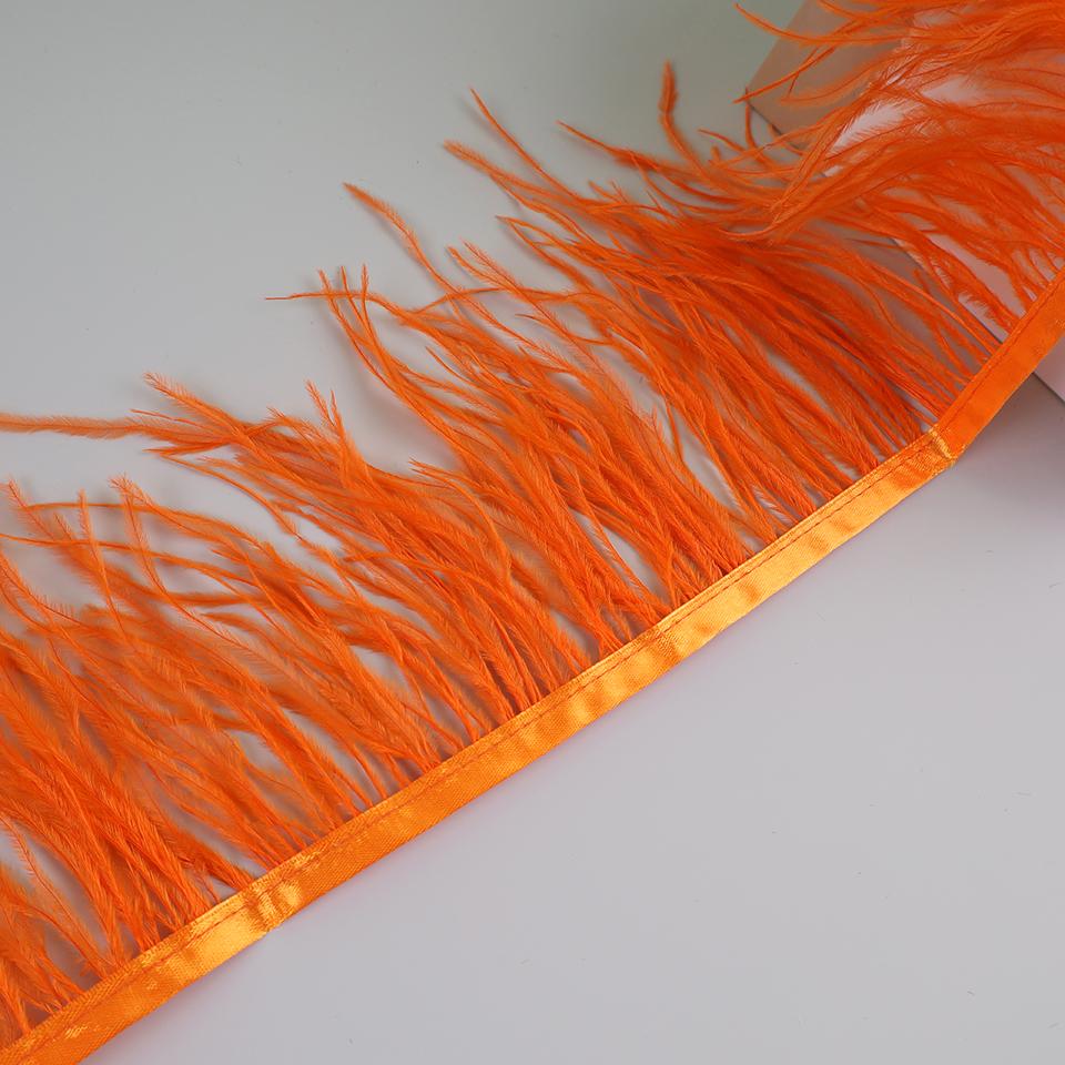 10Meters Ostrich Feathers Fringe Trim For Needlework And Handicrafts Feather Dress Accessories Plumes Fringes For Clothes