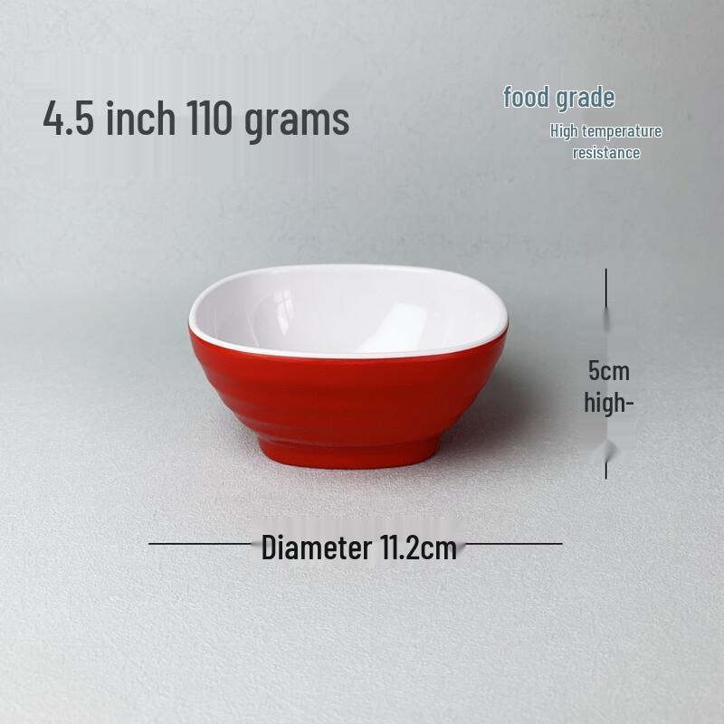 777 Food-Grade Melamine Square Dining Bowl