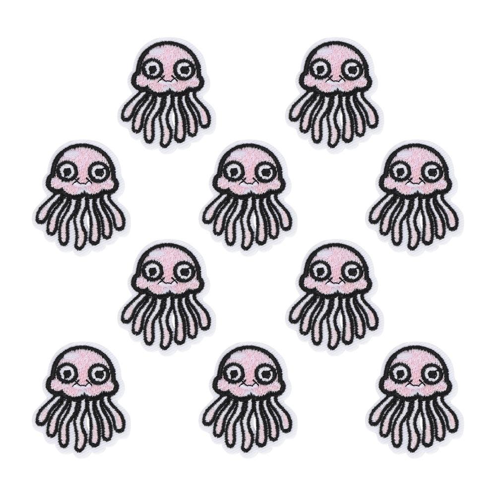 10Pcs Embroidered Design Cloth Stickers Strong Adhesive Iron On Patches  For Clothes
