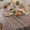 Bohemian American Retro Flower Romantic Dining Table Fabric Coffee Table Cloth Rectangular Tablecloth Pastoral Decorative Cover
