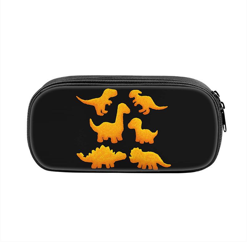 Dinosaur Chicken Nugget Pencil Case With Nylon Material For Students And School Supplies