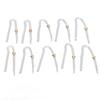 10pcs Preformed Earmold Hearing Aid Tubes Professional BTE Hearing Aid Tubing with Metal Tube Lock