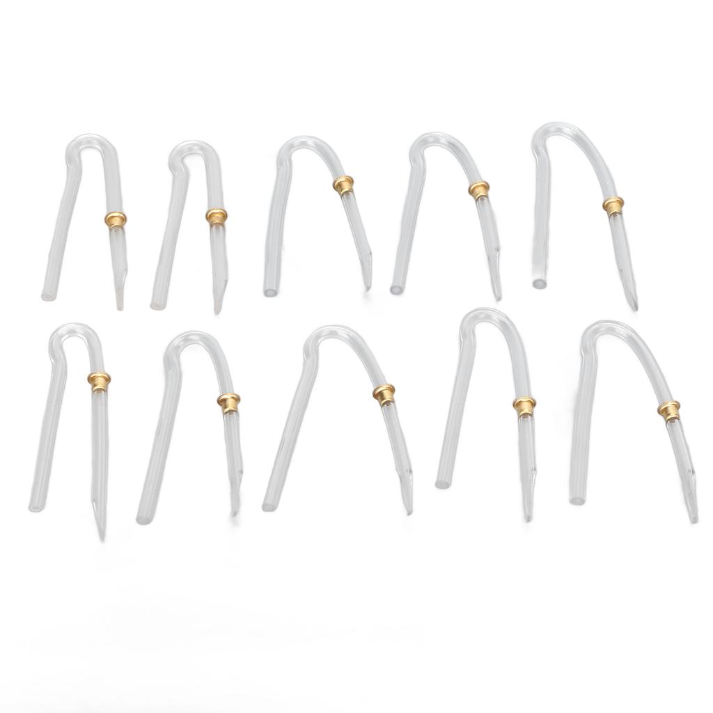 10pcs Preformed Earmold Hearing Aid Tubes Professional BTE Hearing Aid Tubing with Metal Tube Lock