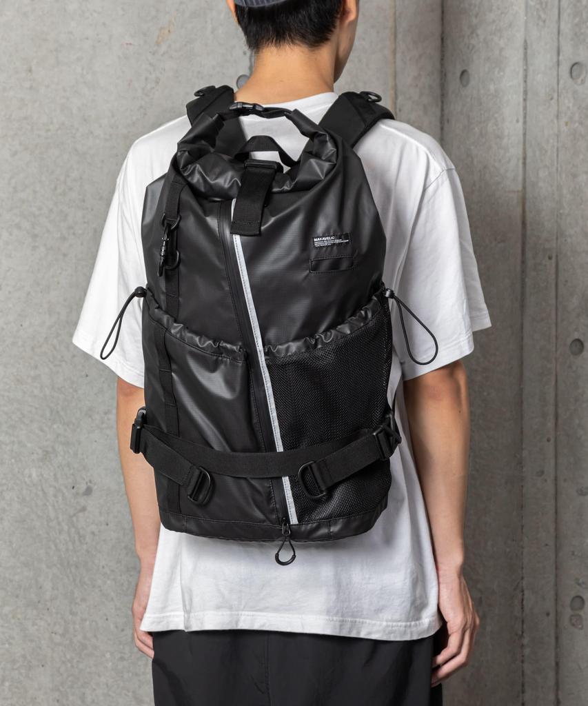 Body Bag RICO Unit Roll Top Mountain Bag BLACK [Machiavellic] (019)