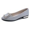Shoes Women Women Sequins Shallow Square Buckle Slip On Low Heel Shoes Pointed Single Shoes Lady Leather Thick Single