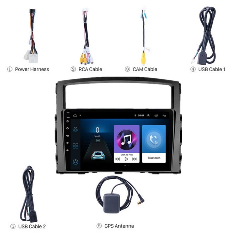 9'' 1+16GB Head Unit Radio Player GPS WiFi BT FM For Mitsubishi Pajero 2006-2016
