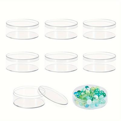 6pcs Clear Round Boxes with Lids Small Item Storage Boxes Round Flower Display Boxes Wedding Christmas Graduation Birthday Party Round