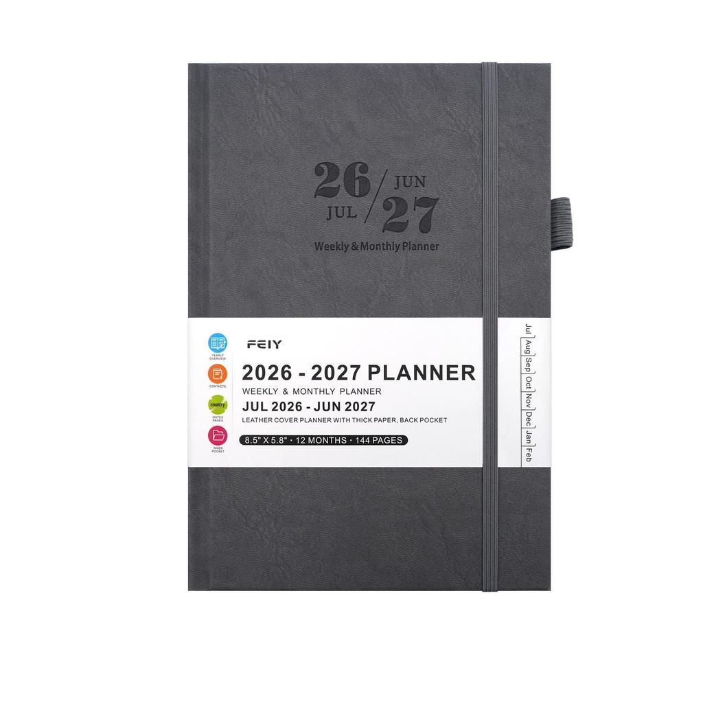 A5 English Efficiency Weekly Planner 2026-2027: Custom Logo Notebook