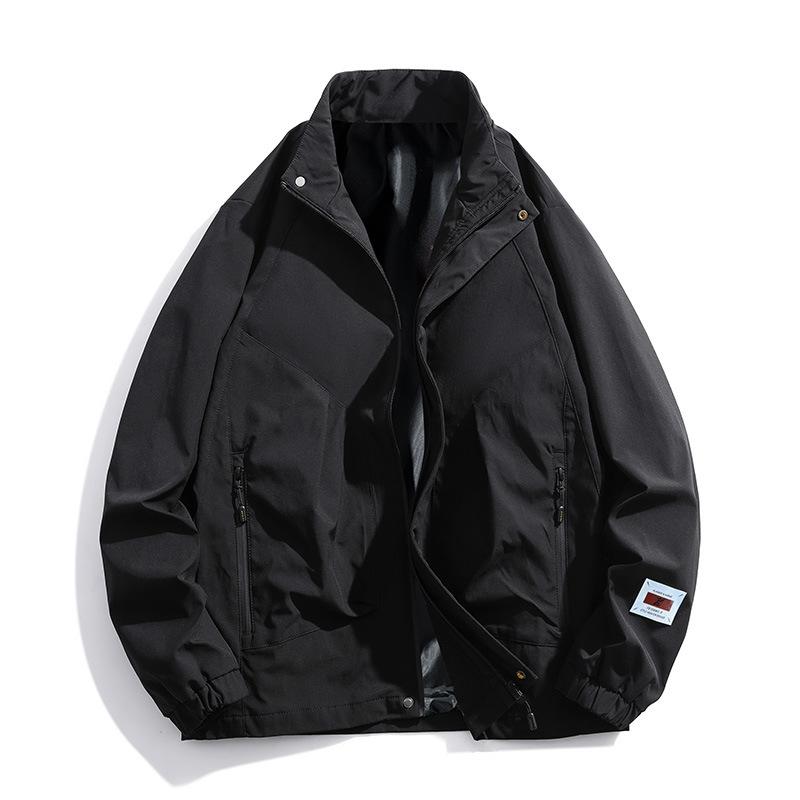 Men's Jacket Spring and Autumn New Korean Version Trend Casual Loose Fashion Stand-up Collar Handsome Casual Waterproof Jacket for Men