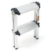 150KG Maximum Load 2 Step Stool Folding Ladder Anti Slip Safety Aluminium Ladder New