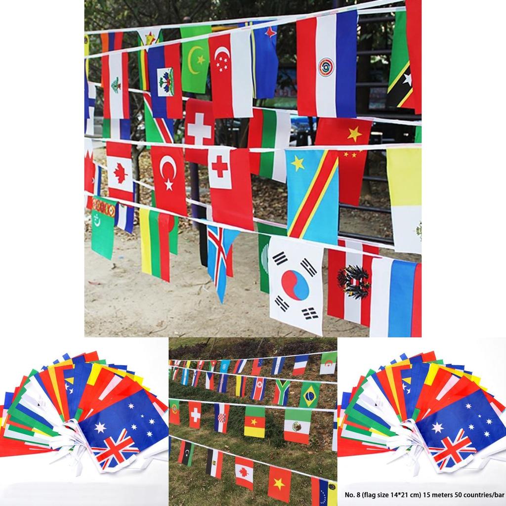 Exquisitely Crafted Multi-cultural Flags In 50-100 Assorted Countries