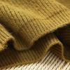 Thick Winter Mid-Length Sweater Coat Loose Fit Striped Knit Cardigan Warm Knitted Trench Coat