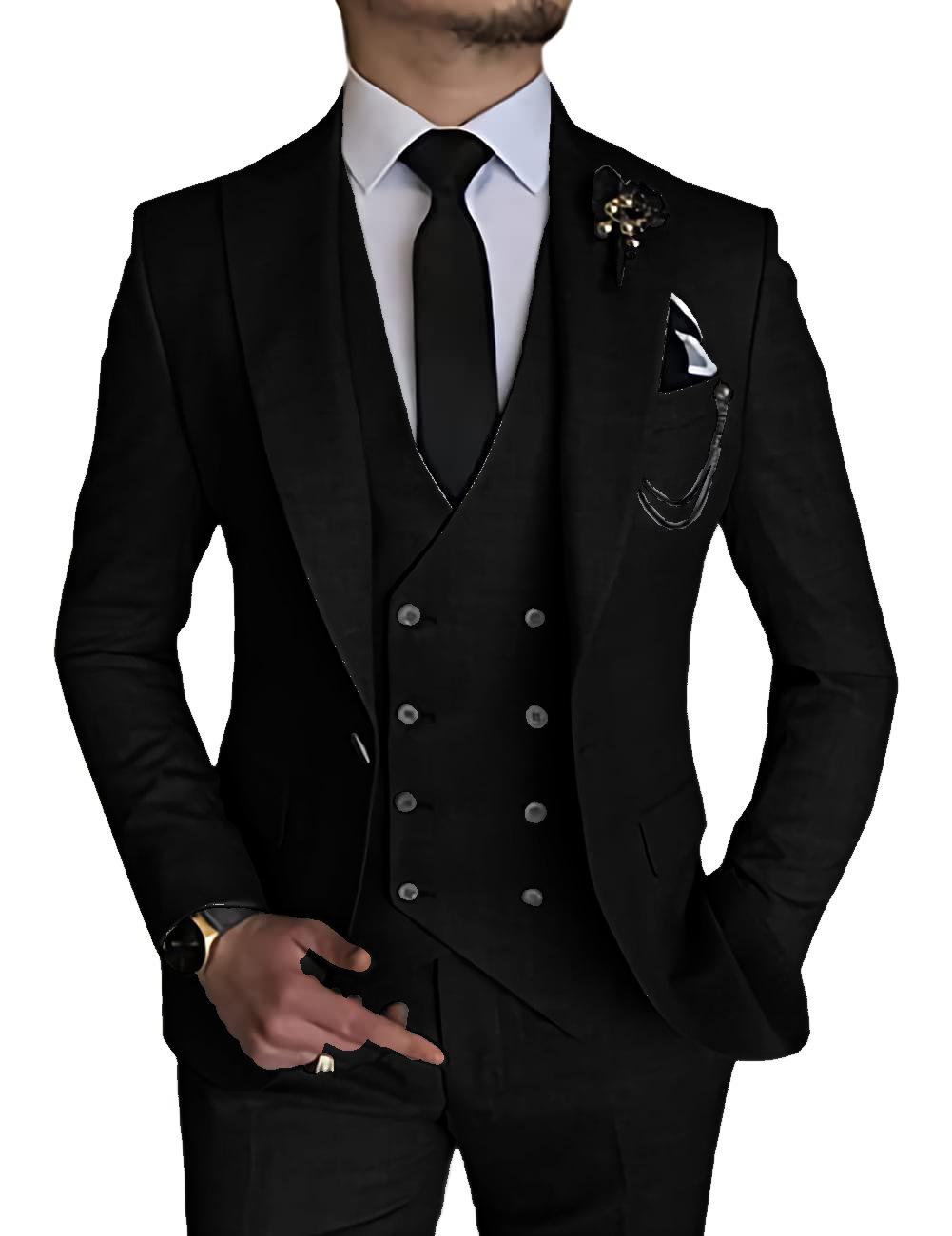 Men`s Business Three-Piece Suit - Wedding