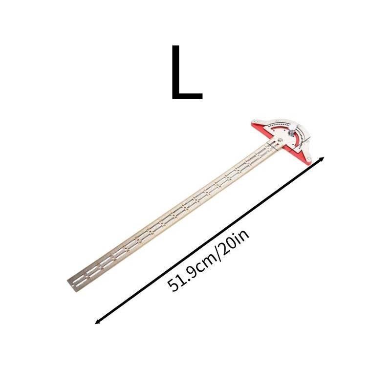 Woodworkers Edge Rule Stainless Steel Clear Scale Angle Measurement Tool 10 Inch