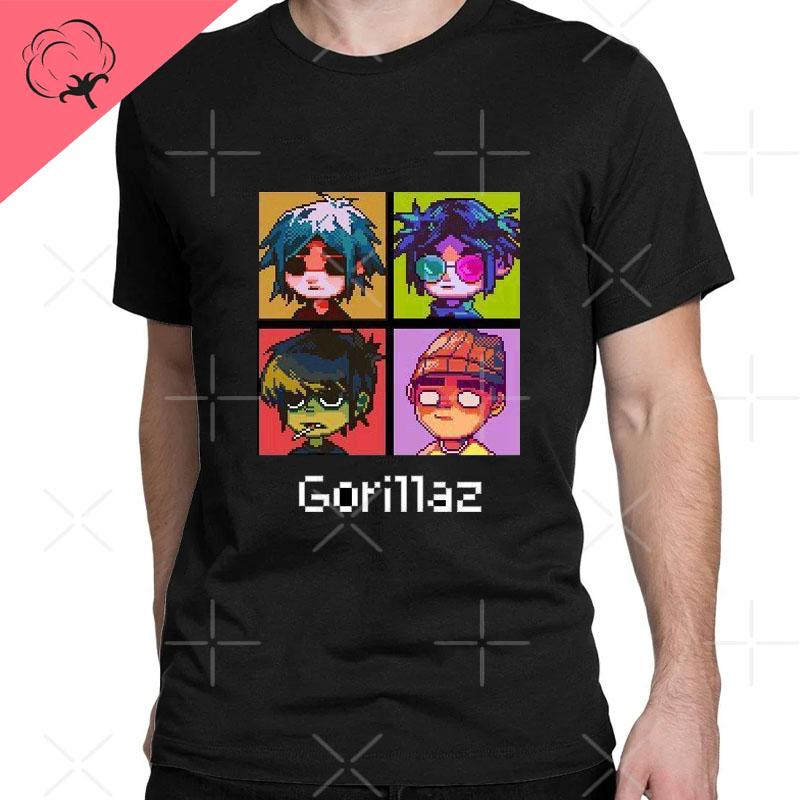 2026 New Funny Music Band Gorillaz Demon Days Casual TShirts Boy Crazy Tees Round Collar Short Sleeve T Shirts Clothing T Shirt