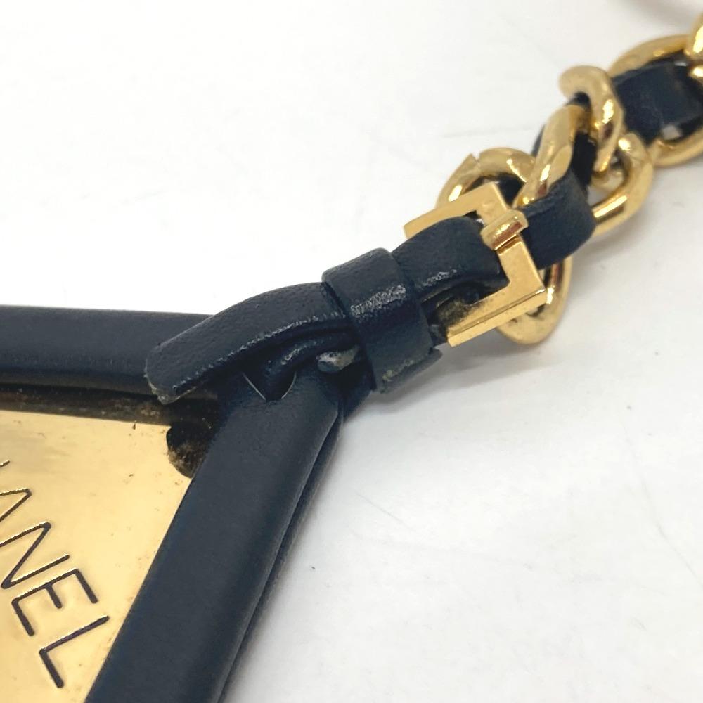 CHANEL 94P Triangular plate Charm key ring accessories, small items Key ring