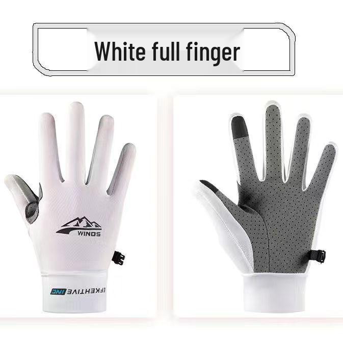 Unisex Summer Fingerless Gloves - UV Protective, Breathable Ice Silk for Cycling, Fishing & Sports