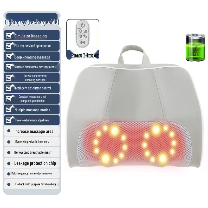 Enlong Rechargeable Multifunctional Neck & Back Kneading Massager