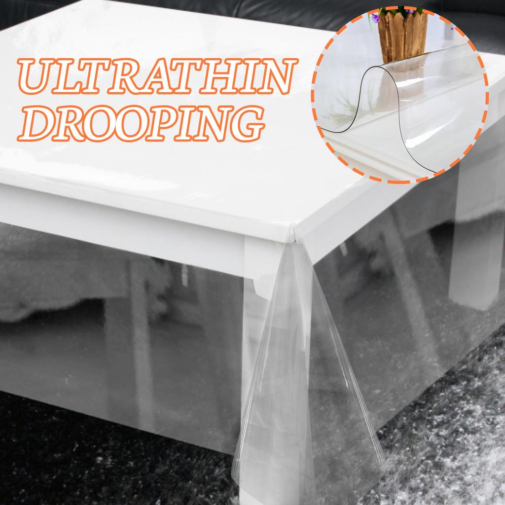 Transparent Family Dining Table Cloth 137cmX200cmX0.02cm uygun fiyatlı ...