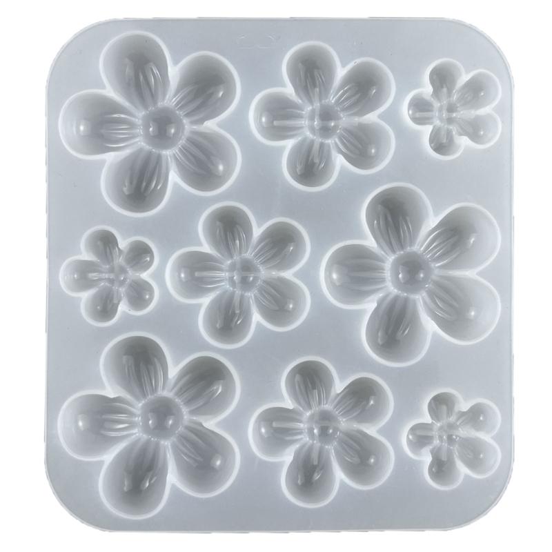 Five Petals Flower Silicone Mold Cherry Flower Epoxy Casting Mold Fragrant Gypsum Resin Mold for Car Pendant Ornament