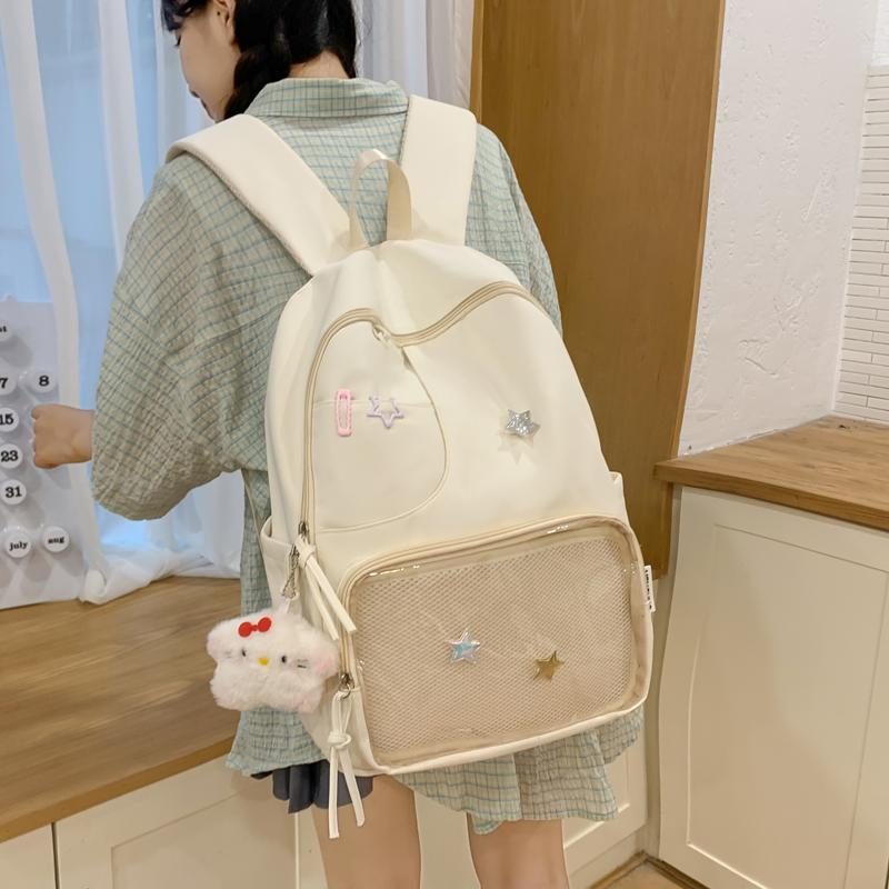 Transparent Large Capacity Student School Bag College Style Women's Backpack
