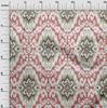oneOone Cotton Flex Dark Rose Brown Fabric Asian Ikat Craft Projects Decor Fabric Printed By The Yard 40 Inch