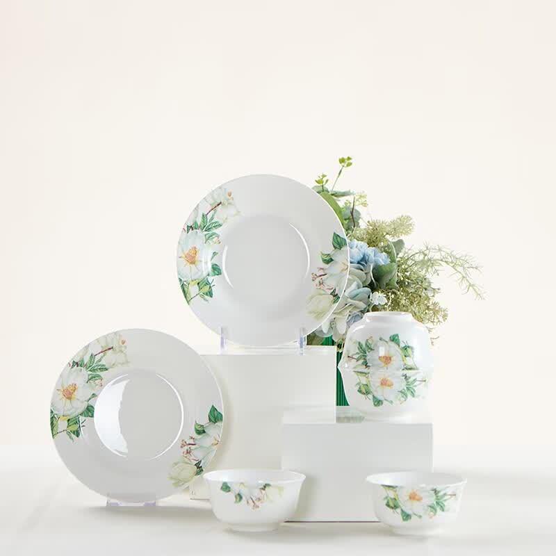 Kapok Flower 6-Piece Ceramic Dinnerware Set