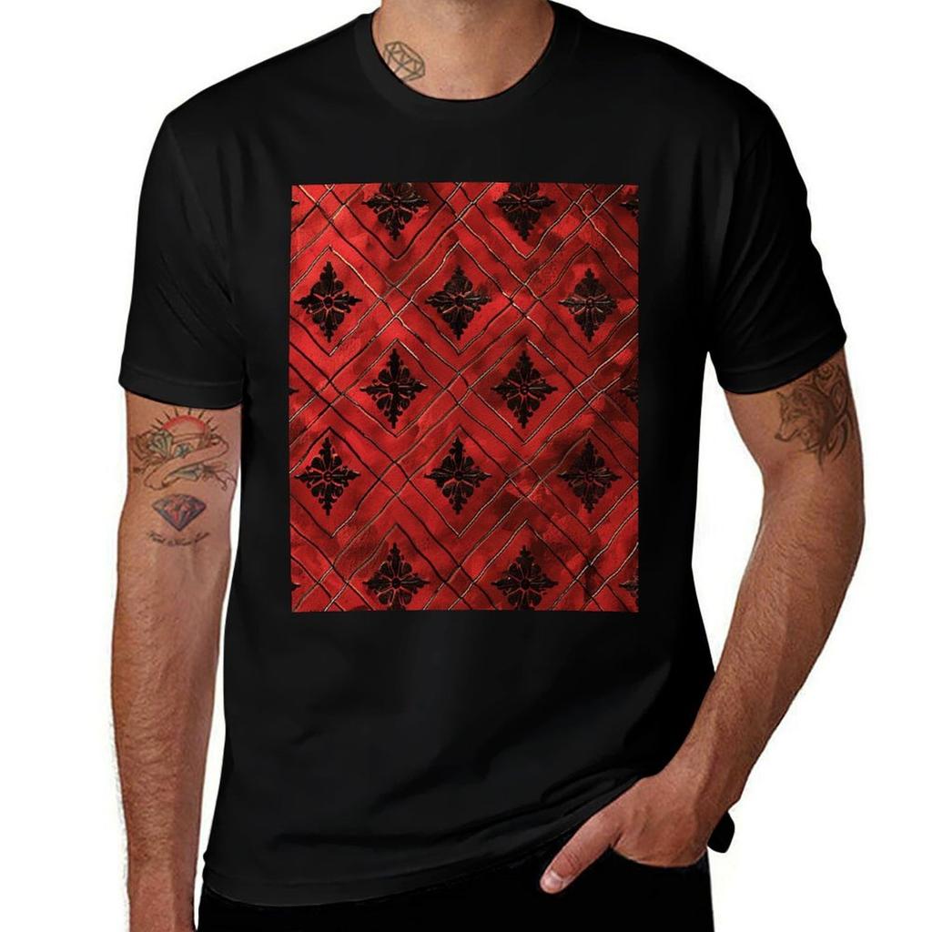 Red Queen Pattern TShirt Plus Size Lightweight Top