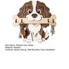 Portachiavi in Legno da Parete, Gancio per Ingresso a Forma di Cane che Tiene un Osso per Casa, Cucina, Corridoio, Organizer Rustico per Chiavi, Guinzaglio per Cani