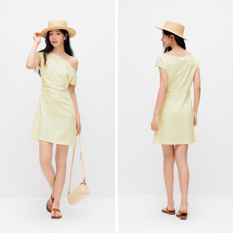 Semir Women's One-Shoulder Shirred Cooling Dress