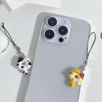 Cute Cat Heart Phone Charm, Cute Cartoon Style Keychain, Phone Lanyard, Backpack Decoration for Women and Girls, Car Key Pendant, Phone Lanyard